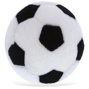Set of 2 Plush Soccer Ball Toys for Kids - Black and White